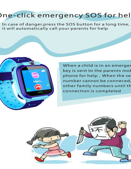 Load image into Gallery viewer, Kids Smart Watch 2022 New SOS Smartwatch For Children Sim Card LBS Location Photo Waterproof Gift For Boys and Girls IOS Android
