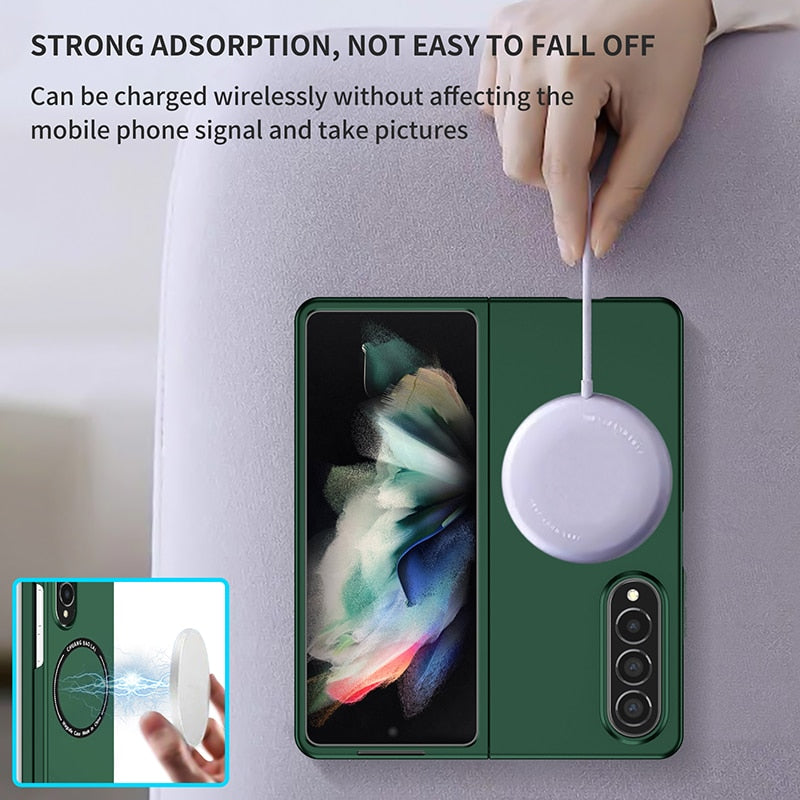 Magnetic Wireless Charging Case for Samsung Galaxy Z Fold 3 4 Magsafe Cover Cases Shockproof and Anti fingerprints