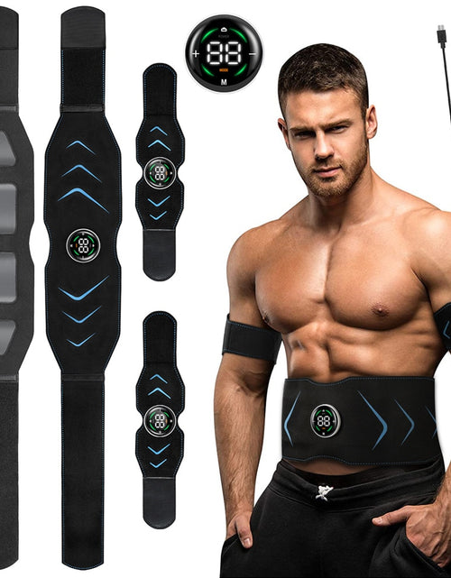 Load image into Gallery viewer, EMS Muscle Stimulator Abdominal Body Slimming Belt Electric Smart ABS Trainer Arm Leg Waist Weight Loss Fitness Vibration Belt
