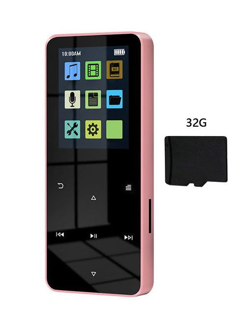 Load image into Gallery viewer, MP4 Player With Bluetooth Built-in Speaker Touch Key FM Radio Video Play E-book HIFI Metal 2.0 Inch Touch MP3 MP4 Music Player
