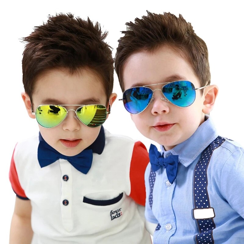 Retro Luxury Kids Sunglasses UV400 Eye Protection Children Outdoor Riding Sun Glasses Shades for Boys Girls