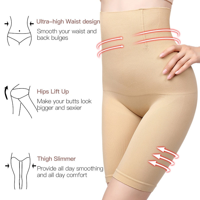 Women Shapewear High waist Butt Lifter Slimming Underwear Body Shaperwear Women's Waist Trainer Slimming Sheath Woman Flat Belly