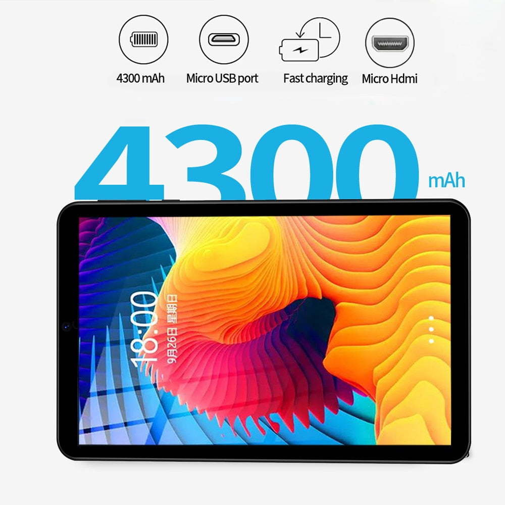 Tablet 1280x800 IPS 2GB RAM 16GB ROM Quad Core Android AI Speed-up Tablets Wifi Bluetooth Dual Cameras Google Play