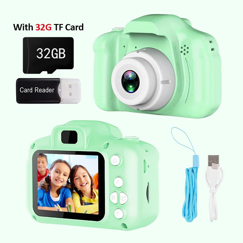 Mini Cartoon Kids Photo Camera 2 Inch HD Screen Children Digital Camera Video Recorder Camcorder Toys For Child Birthday Gift