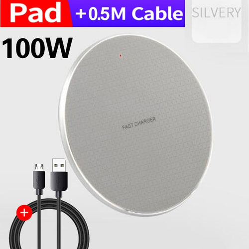 Load image into Gallery viewer, 100W Wireless Charger for iPhone 14 13 12 11 Xs Max X XR Plus Super Fast Charging Pad for Ulefone Doogee Samsung Note 9 Note S21
