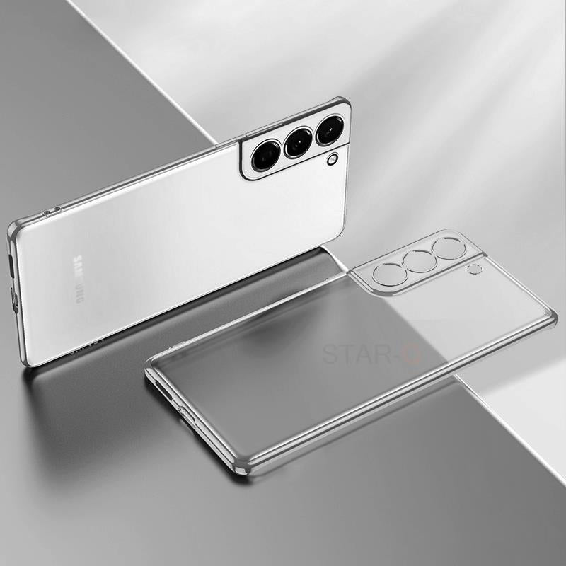 A 53 33 S 22 21 Luxury Plating Clear Case For Samsung Galaxy A53 A33 5g S21 Fe S22 Ultra Plus Transparent Silicone Cover S21fe