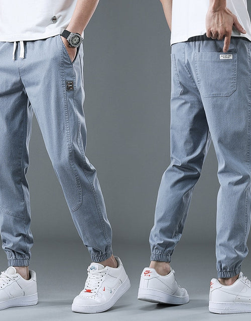 Load image into Gallery viewer, 2023 Spring Summer Cotton Jogger Pant Men Pants Harajuku Cargo Jeans Casual Harem Denim Korean Hip Hop Sweatpants Male Trousers
