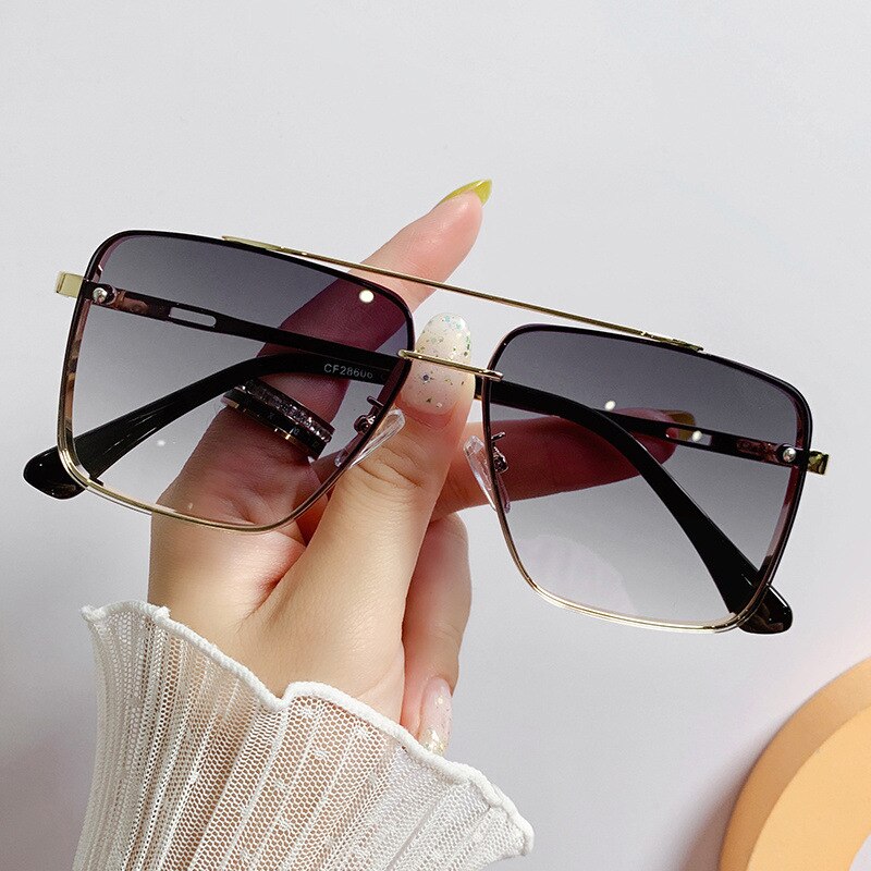 Sunglasses Women 2022 Square Fashion Glasses Rimless Shades  Retro Vasos Decorativos Lunette De Soleil Femme Zonnebril Dames Sol