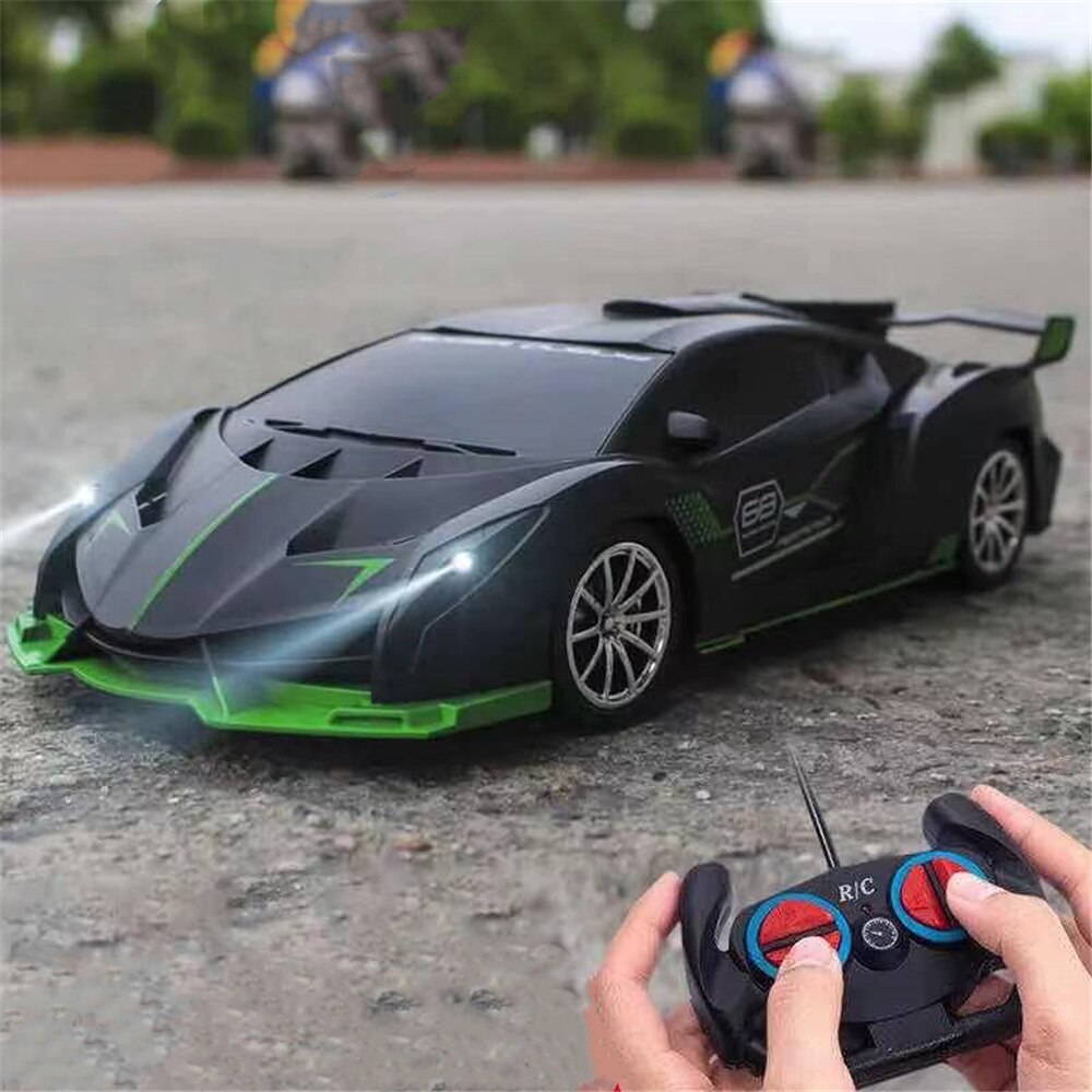 4 Channels RC Car 1:18 With Led Light 2.4G Radio Remote Control Cars Sports Car High-speed Drift Car Boys Toys For Children Gift