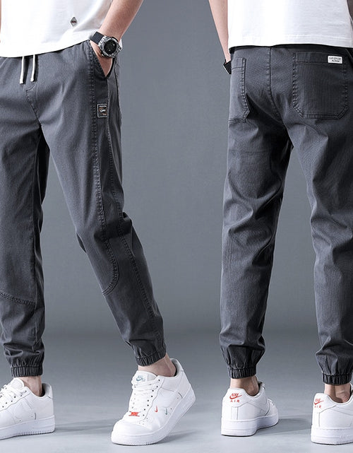 Load image into Gallery viewer, 2023 Spring Summer Cotton Jogger Pant Men Pants Harajuku Cargo Jeans Casual Harem Denim Korean Hip Hop Sweatpants Male Trousers
