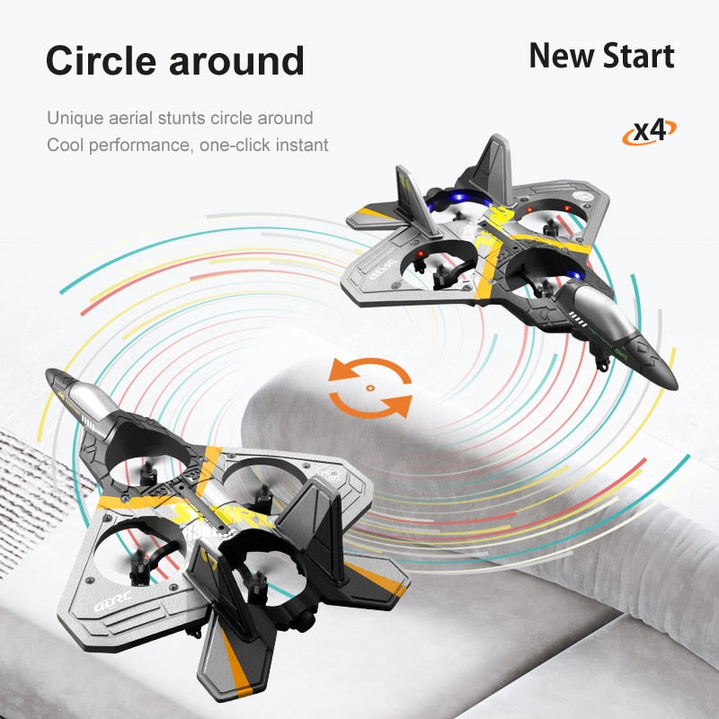 2023NEW V17 RC Remote Control Airplane 2.4G Remote Control Fighter Hobby Plane Glider Airplane EPP Foam Toys RC Drone Kids Gift