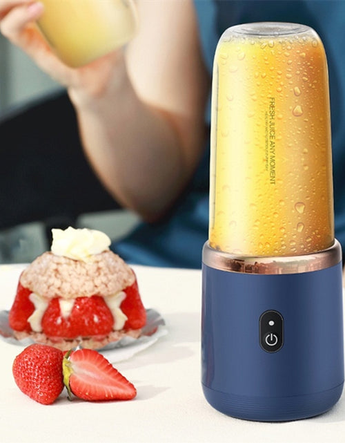 Load image into Gallery viewer, 6 Blades Portable Juicer Cup Juicer Fruit Juice Cup Automatic Small Electric Juicer Smoothie Blender Ice CrushCup Food Processor
