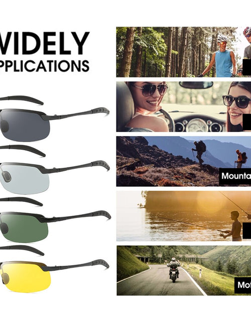 Load image into Gallery viewer, TOPLY Classic Fishing Photochromic Sunglasses Men Outdoor Polarized Glasses Male Sun Glasses Day Night Vision Driving Eyewear
