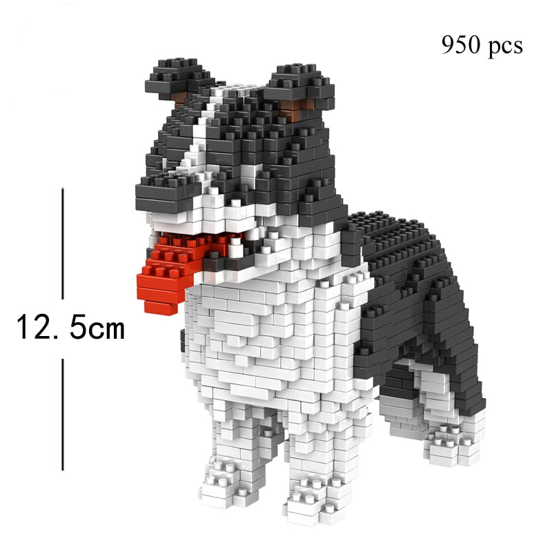 Dog Model Mini Building Block Toys Set for Kid Boy Girls Adult Beginner Teddy Hughes Corgi Collie Pet Style Bricks