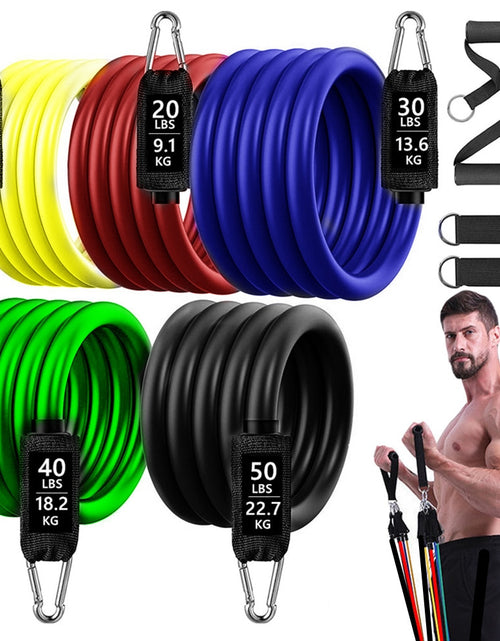 Load image into Gallery viewer, Resistance Bands Set Exercise Bands with Door Anchor Legs Ankle Straps for Resistance Training Physical Therapy Home Workouts
