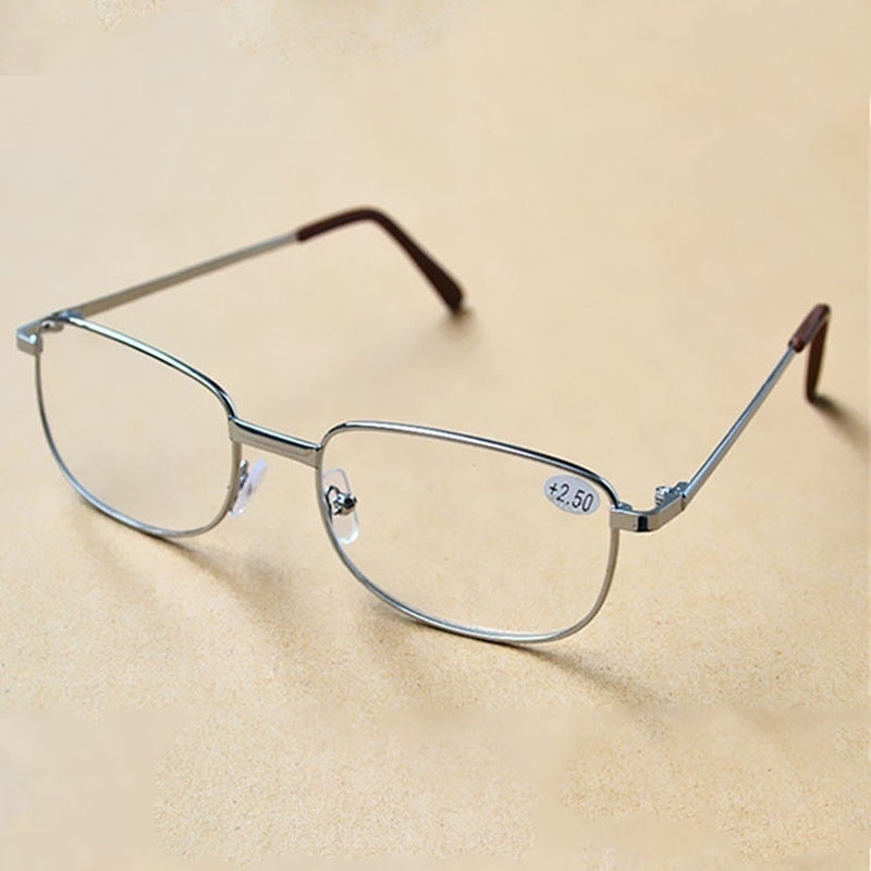 Unisex Metal Frame Reading Glasses Vintage Prescription Presbyopia Eyeglasses Hyperopia Eyewear Diopter 0 to +4.0 for Men Women