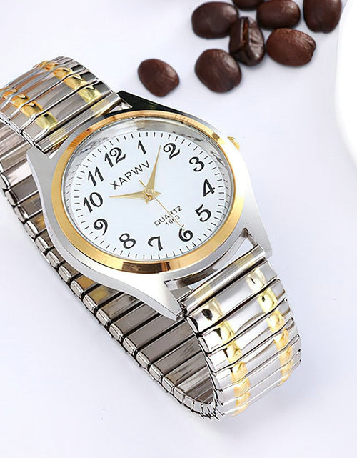 Load image into Gallery viewer, Women Men Watch Flexible Elastic Band Quartz Wrist Watch Steel Strap Couple Watch Gift
