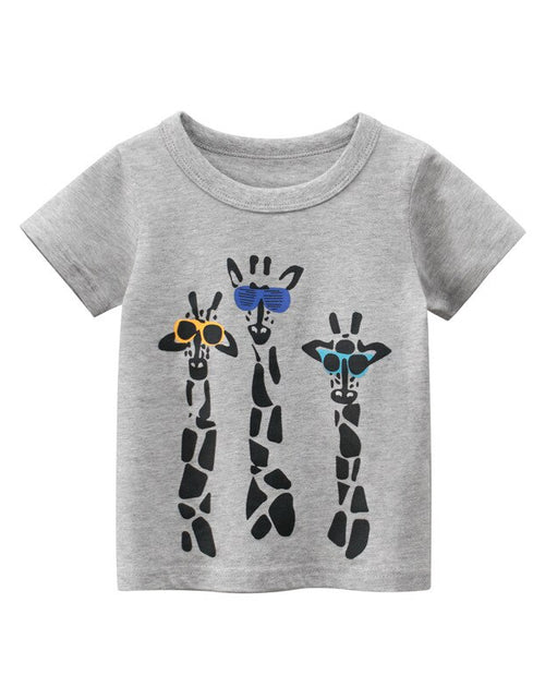 Load image into Gallery viewer, Baby Boy  Summer T-Shirts Kids Toddler Children Cartoon Animals Shark Dinosaur Print Cotton Tee Tops Clothes
