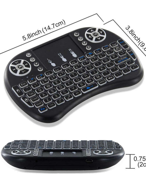 Load image into Gallery viewer, Mini Wireless Keyboard English Russian French Spanish Portuguese 2.4G Air Mouse Remote Touchpad for Android TV Box PC
