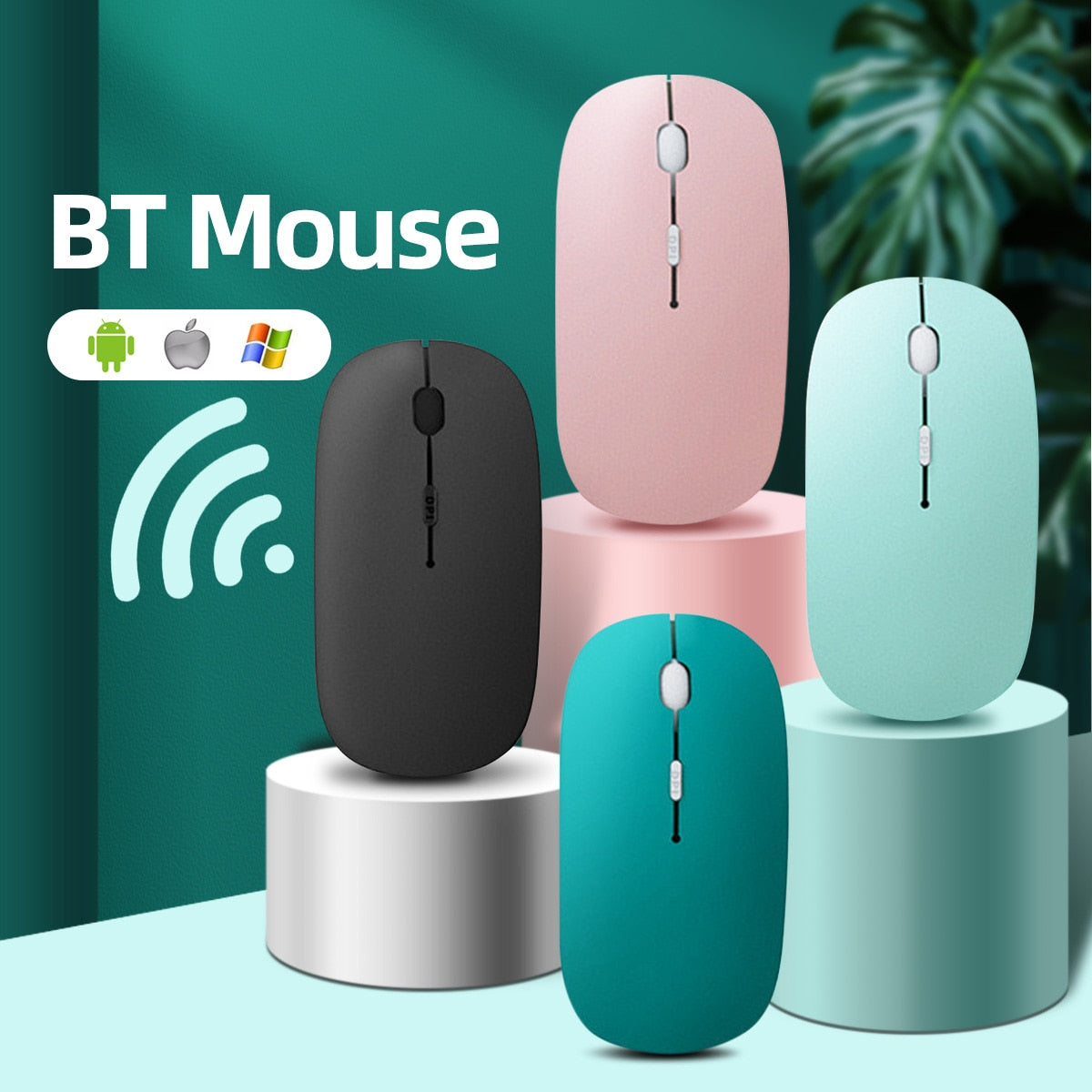 Bluetooth Mouse For iPad Samsung Huawei Lenovo Android Windows Tablet Battery Wireless Mouse For Notebook Computer