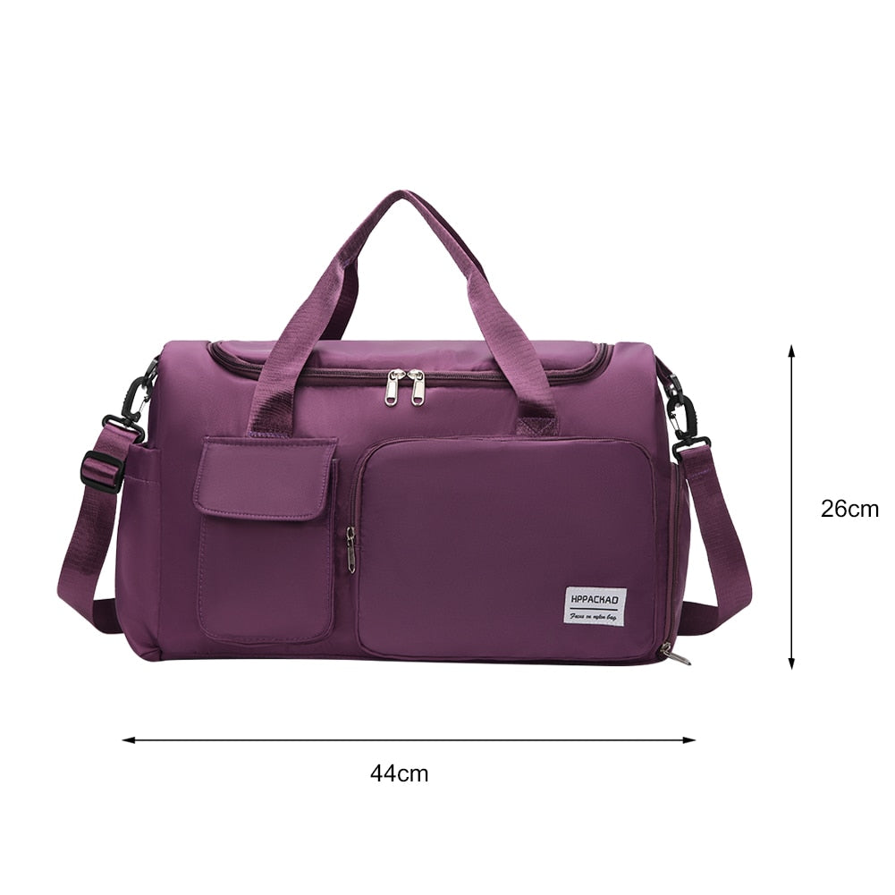 Dry-Wet Separation Yoga Handbags Large Capacity Waterproof Outdoor Gym Sports Travel Crossbody Bags Shoulder Bag for Women