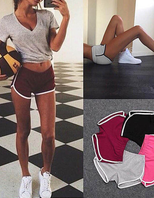 Load image into Gallery viewer, Women Sports Shorts Short Pants Gym Workout Stretch Waist Casual Waistband Running Jogging Short Size S-XXL
