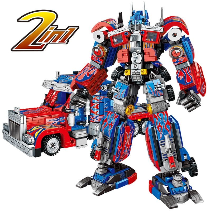 2 in 1 Deformation Robot Building Blocks Sets Bricks Toy Transform Cars Birthday Toys Kids Children Gifts for Boys