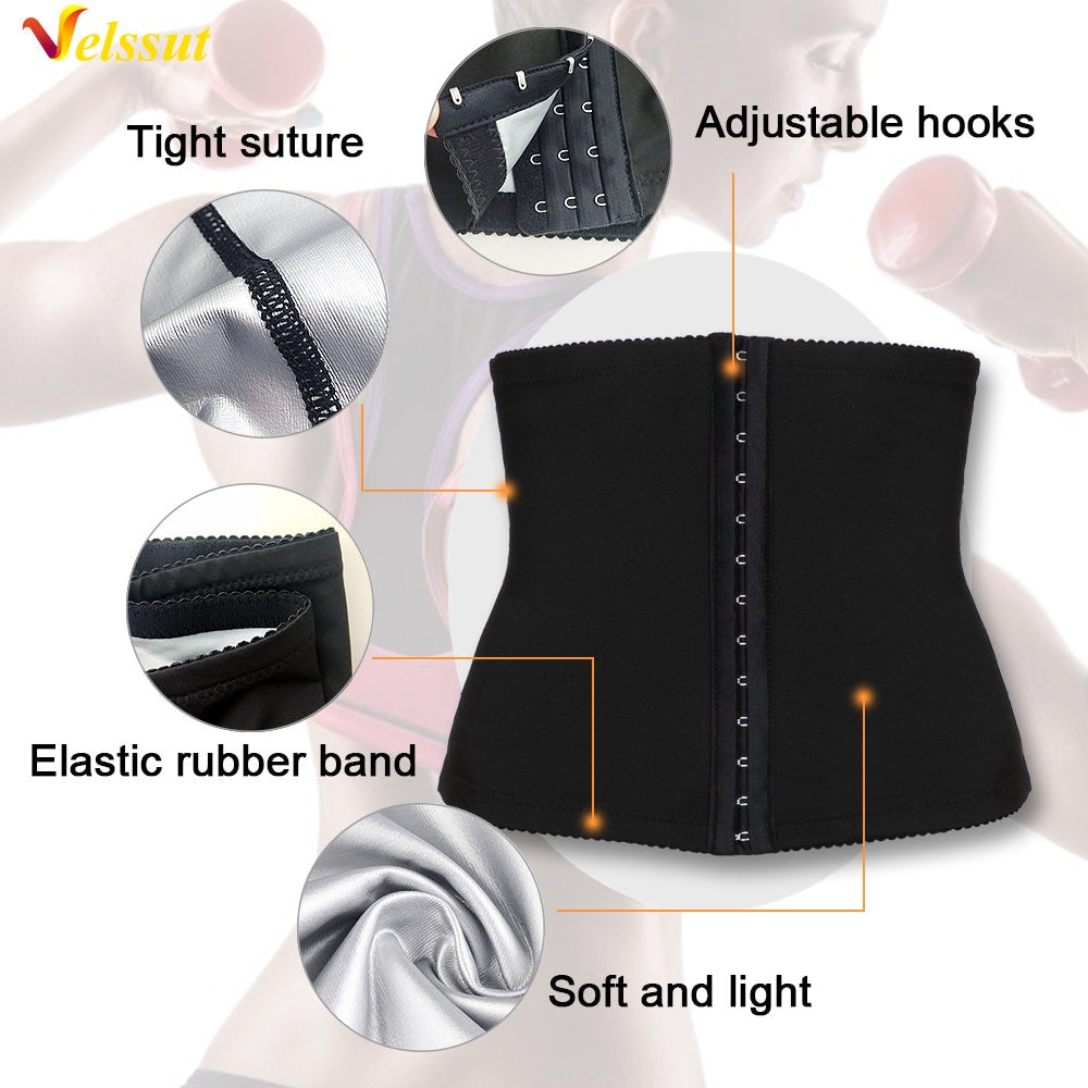 Sauna Waist Trainer for Women Hot Sweat Girdle Weight Loss Belly Belt Tummy Control Lady Body Shaper Fat Burning Workout