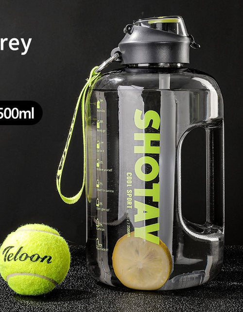 Load image into Gallery viewer, 2 Liter Water Bottle with Straw Large Portable Travel Bottles For Training Sport Fitness Cup with Time Scale FDA Free
