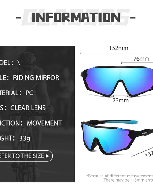 Load image into Gallery viewer, Brand New Style Cycling Glasses Outdoor Sunglasses Men Women Sport Eyewear UV400 MTB Bike Bicycle Photochromic Goggles
