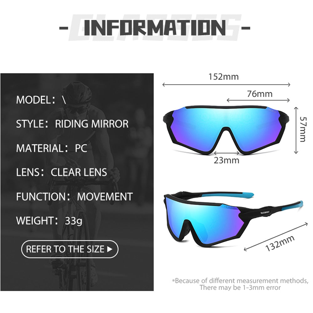 Brand New Style Cycling Glasses Outdoor Sunglasses Men Women Sport Eyewear UV400 MTB Bike Bicycle Photochromic Goggles