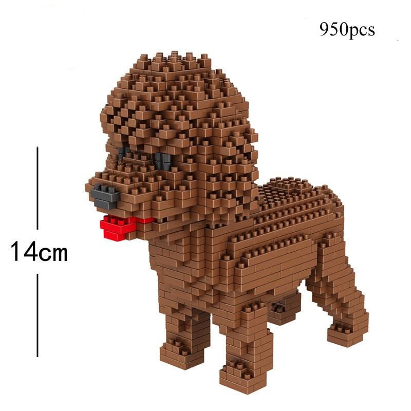 Dog Model Mini Building Block Toys Set for Kid Boy Girls Adult Beginner Teddy Hughes Corgi Collie Pet Style Bricks