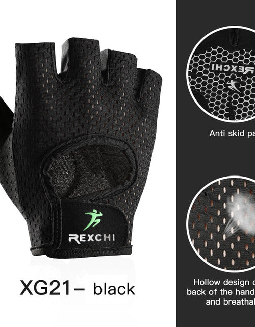 Load image into Gallery viewer, Summer Men&#39;s Fitness Gloves Gym Weightlifting Yoga Women Breathable Mitten Training Sports Non-slip Half Finger Cycling Gloves
