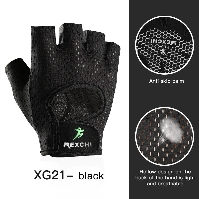 Summer Men's Fitness Gloves Gym Weightlifting Yoga Women Breathable Mitten Training Sports Non-slip Half Finger Cycling Gloves