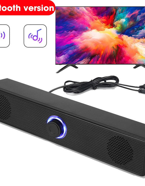 Load image into Gallery viewer, 4D Computer Speaker Bar Stereo Sound Subwoofer Bluetooth Speaker For Macbook Laptop Notebook PC Music Player Wired Loudspeaker
