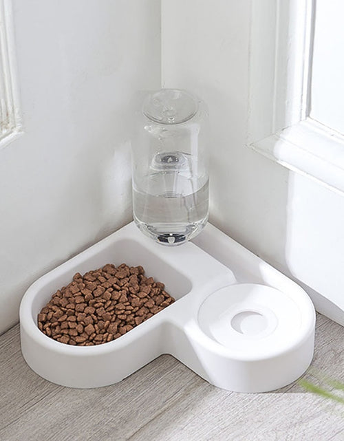 Load image into Gallery viewer, New 2-in-1 Cat Bowl Water Dispenser Automatic Water Storage Pet Dog Cat Food Bowl Food Container with Waterer Pet Waterer Feeder
