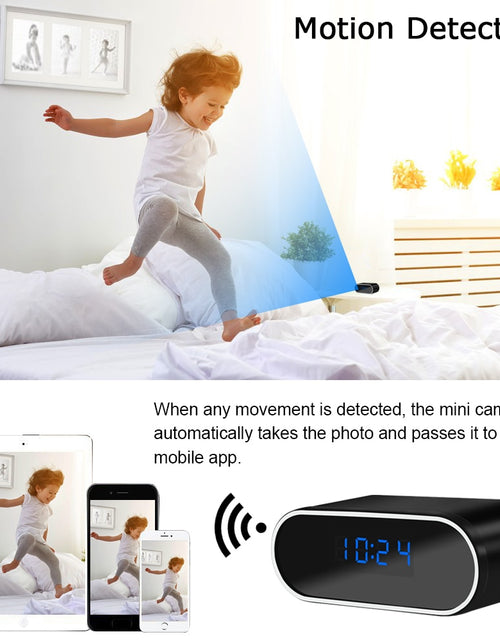 Load image into Gallery viewer, Mini Camera Clock HD WIFI Control Secret IR Night Vision View Alarm DVR Camcorder Recorder Home Surveillance Security Camera
