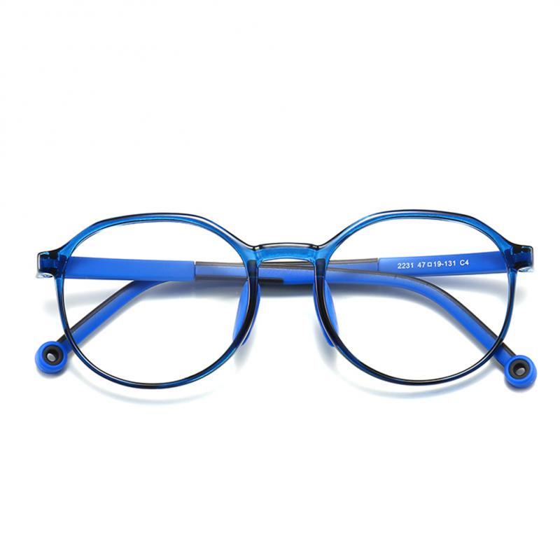 2022 TR90 Round Blue Light Kids Glasses Silicone Flexible Optical Frame Boys Girls Computer Transparent Blocking Eyeglasses