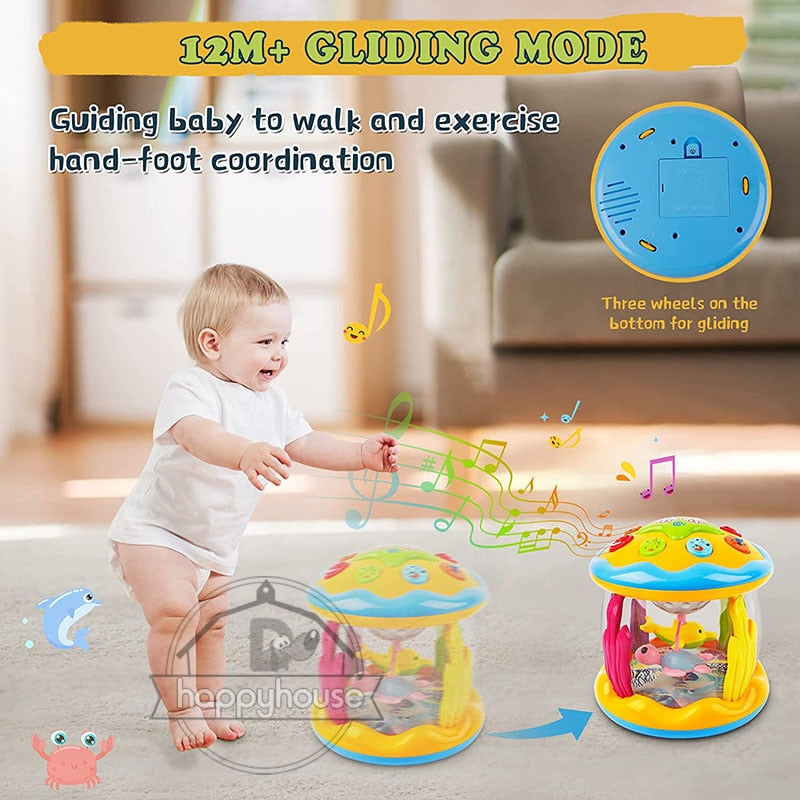 Baby Toys 6 0 12 Months Musical Toy Babies Ocean Rotary Projector Montessori Early Educational Toys with Music Light Kids 1 2 3