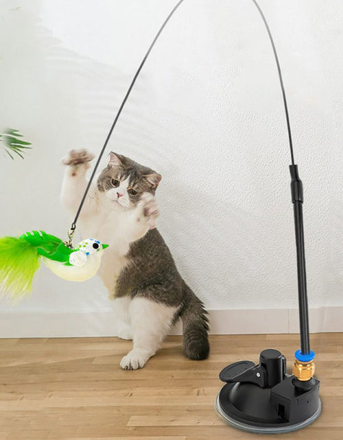 Load image into Gallery viewer, Interactive Cat Toy Funny Simulation Feather Bird with Bell Cat Stick Toy for Kitten Playing Teaser Wand Toy Cat Supplies
