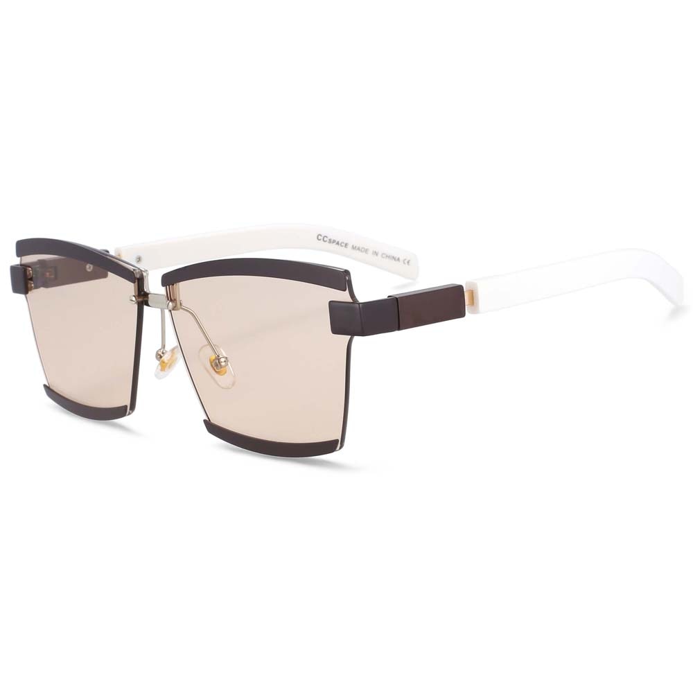 47391 Square Rimless Luxury Sunglasses Brand Designer Men Women Fashion Shades Uv400 Vintage Glasses