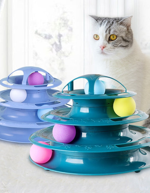 Load image into Gallery viewer, 3/4 Levels Cat Toy Tower Tracks Interactive Pet Toy Training Amusement Toys for Cats Kitten Cat Tunnel Cat Accessories Pet Items
