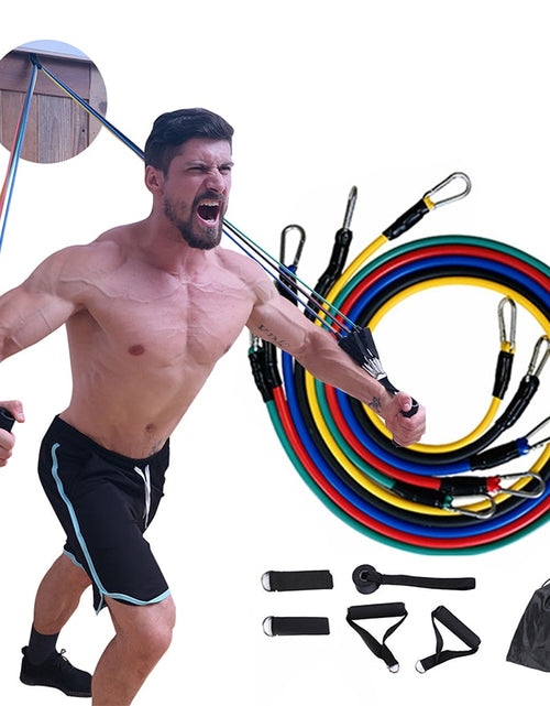 Load image into Gallery viewer, 11 Pcs/Set Latex Resistance Band Training Exercise Tube Yoga Rope Pull Elastic Rubber Expander Fitness Equipment Belt
