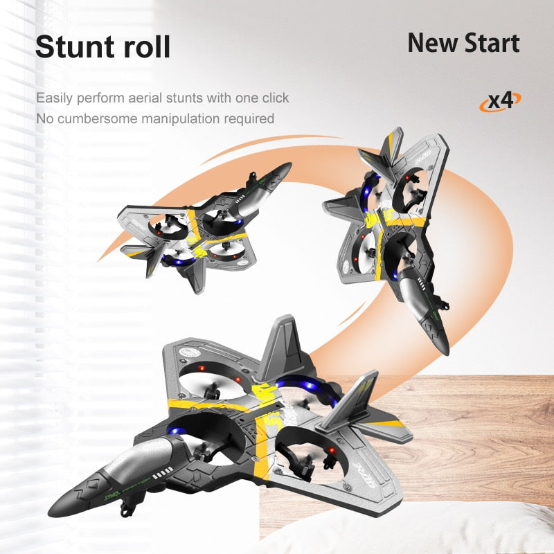 2023NEW V17 RC Remote Control Airplane 2.4G Remote Control Fighter Hobby Plane Glider Airplane EPP Foam Toys RC Drone Kids Gift