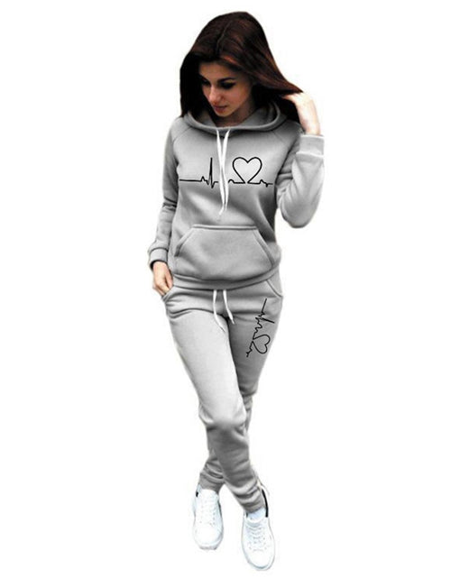 Load image into Gallery viewer, Autumn Women&#39;s Tracksuit Female Pullover Hoodies Jogging Pants 2 Piece Set Women Sweatshirt Sports Clothing Winter Warm Outfits
