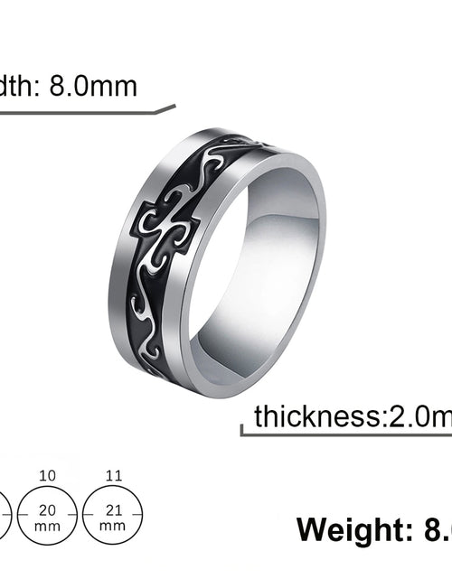 Load image into Gallery viewer, Stainless Steel Ring for Men Women 8MM Wide Geometric Casual Finger Rings 2023 Fashion Jewelry Wedding Gift for Lover
