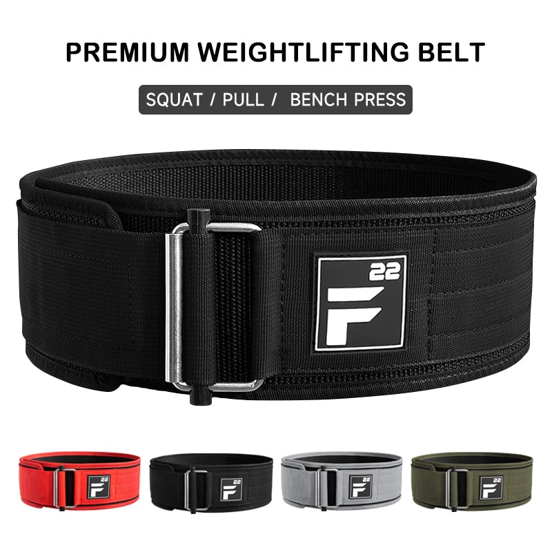 Quick Locking Weightlifting Belt Adjustable Nylon Gym Workout Belts for Men and Women Deadlifting Squatting Lifting Back Support