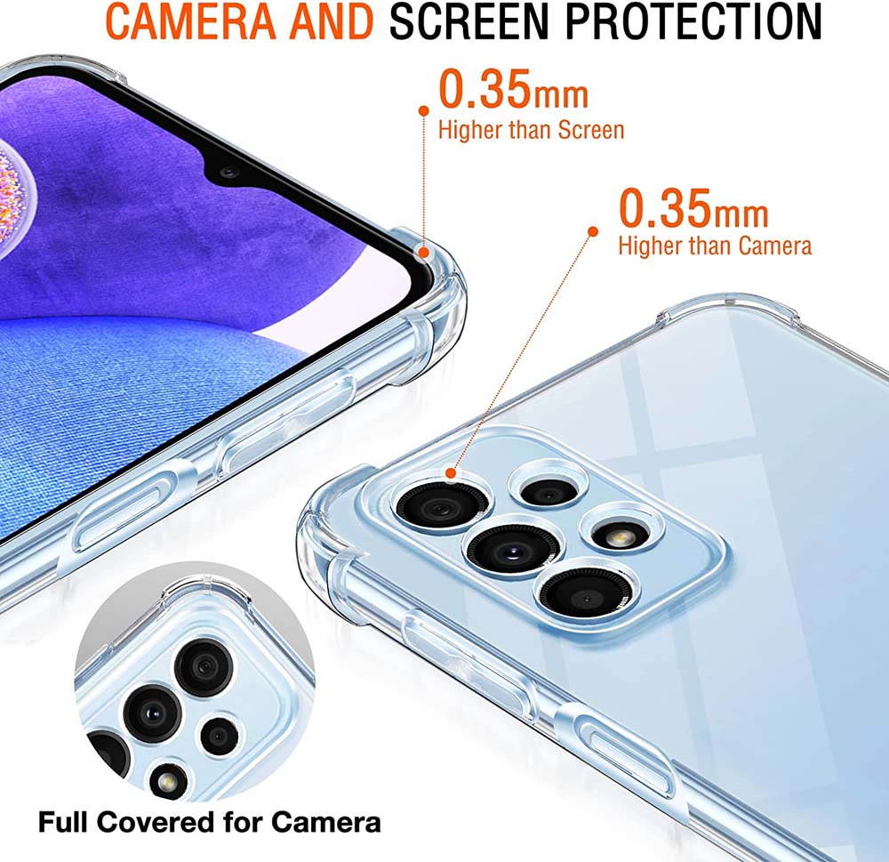 Clear Case For Samsung Galaxy A23 5G Case A13 4G A23 A33 5G A73 Thick Shockproof Soft Silicone Phone Cover for Samsung A53 5G