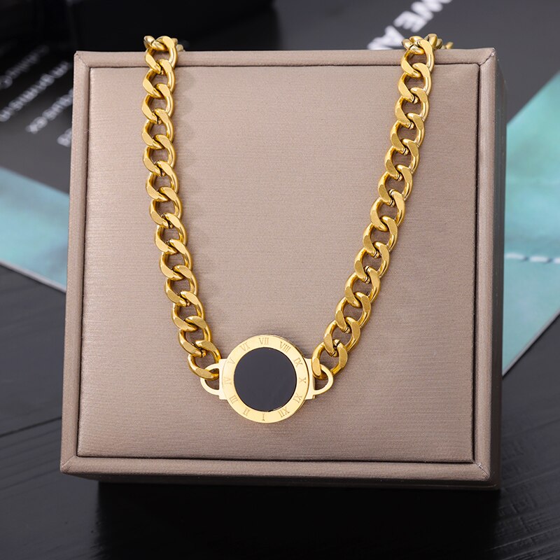 Stainless Steel Heart Pendant Necklace For Women Fashion Simple Girls Lucky Chain Gifts Party Jewelry Dropshipping