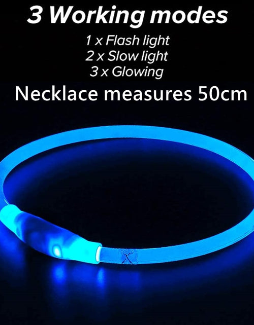 Load image into Gallery viewer, Led Dog Collar Luminous Usb Cat Dog Collar 3 Modes Led Light Glowing Loss Prevention LED Collar For Dogs Pet Dog Accessories
